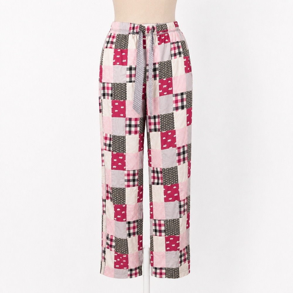 Vintage Y2K Aerie True Patchwork Pants Size S Pink Nordic Cottagecore Indie Boho